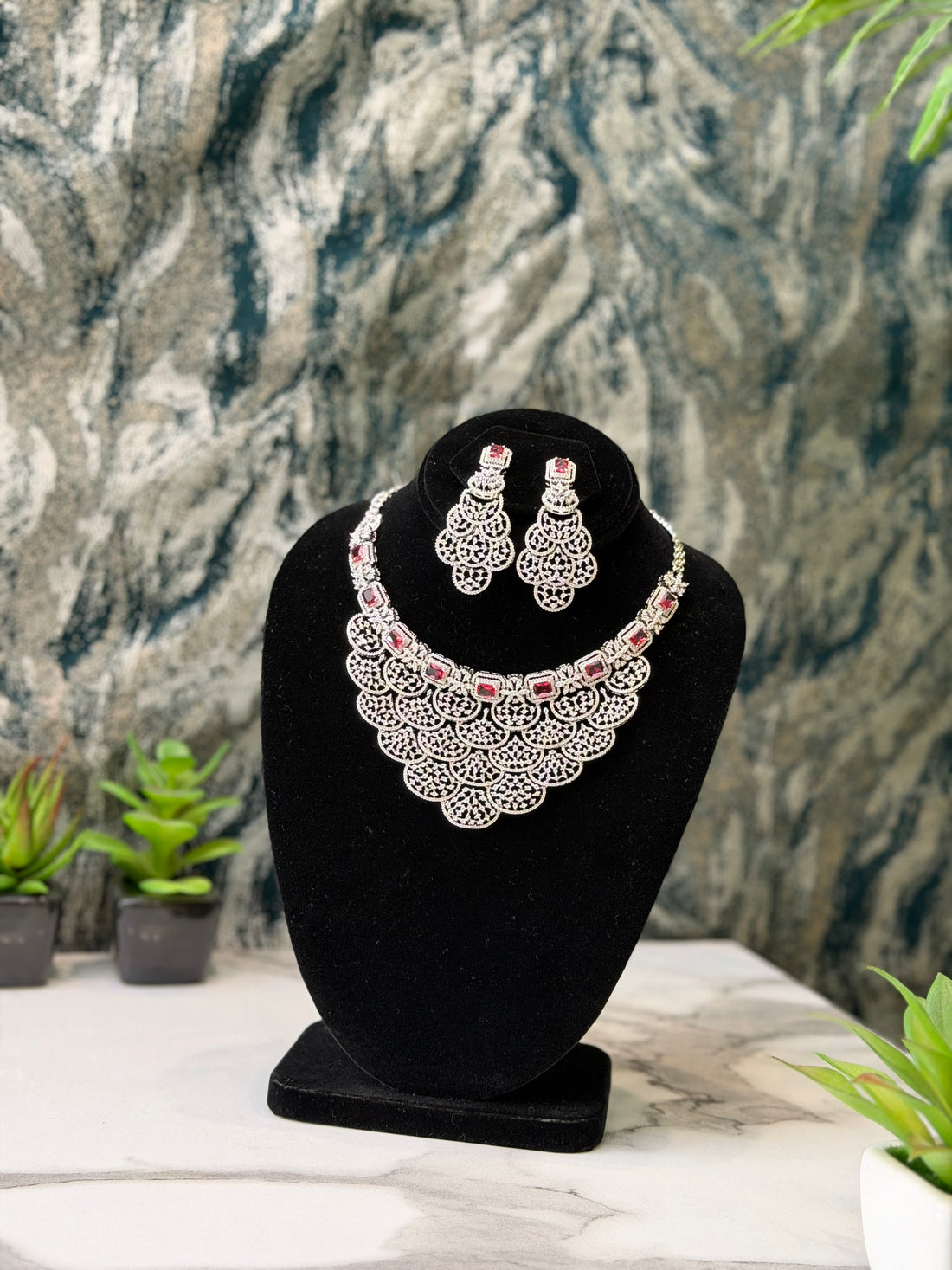 Silver bridal set