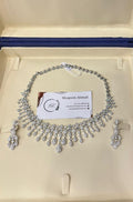 Premium Bridal Silver Necklace & Earrings