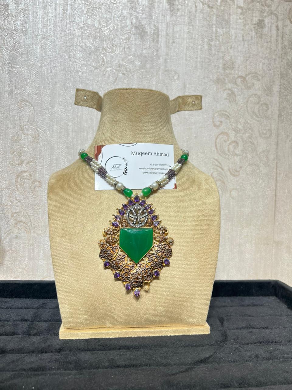 Vintage Handmade Green Pendant