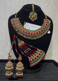 Classic Red & Green Wedding Jewellery Set for Brides