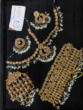 Traditional Bridal Choker Set with Earrings, Jhumar & Heavy Tikka