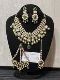 Emerald Green Kundan Bridal Set