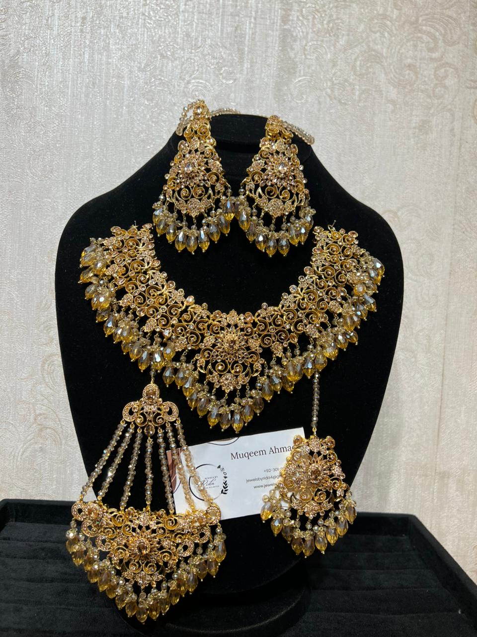 Royal Style Crystal Beads Necklace &amp; Earrings Set