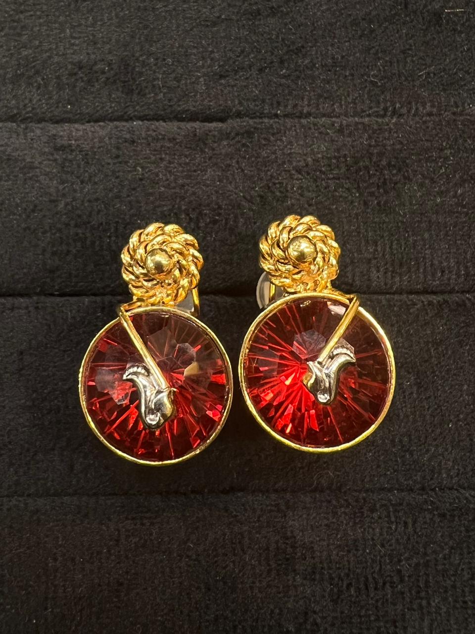 Red Stone Stud Tops
