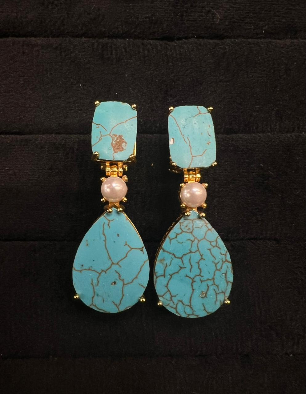 Green Stone Earrings