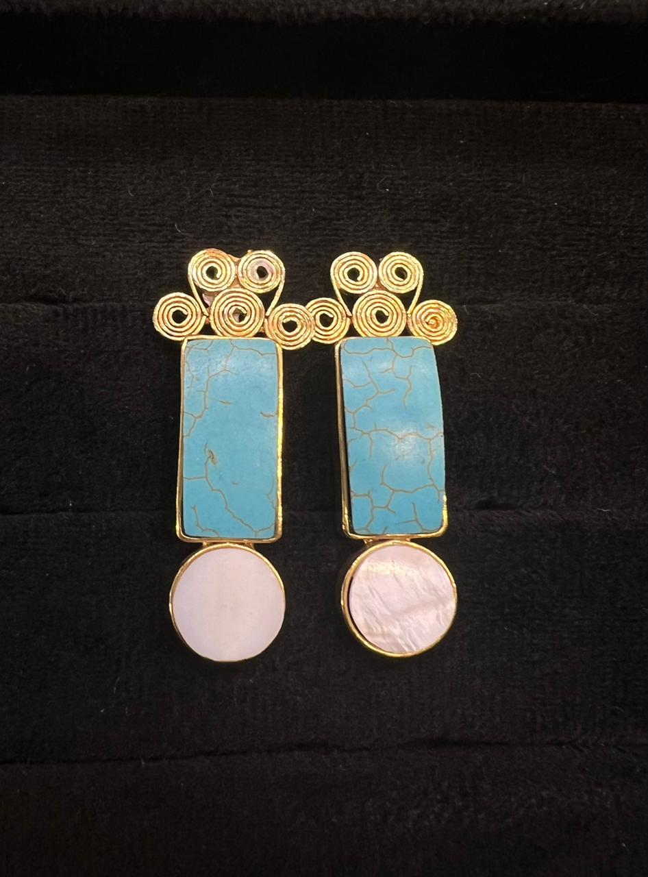 Feroza Stone Earrings