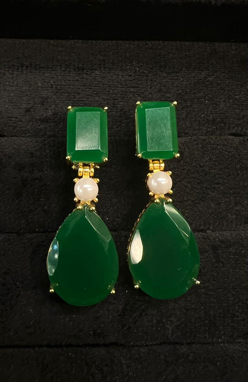 Green Stone Earrings